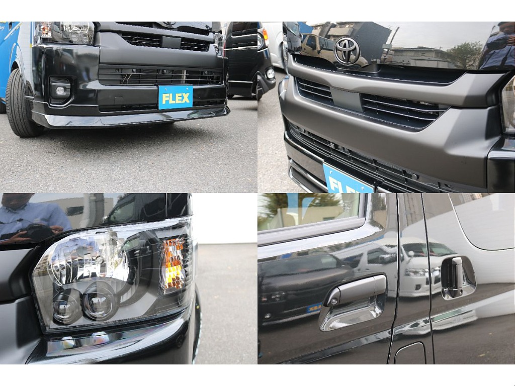 フロントスポイラー、メッキ部マッドブラック塗装！