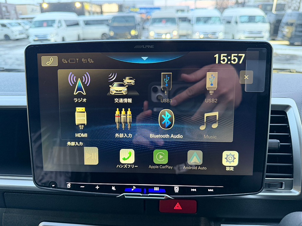 トヨタ&nbsp;ハイエース&nbsp;ワゴン2.7GLロング ミドルルーフ 4WD&nbsp;【BIG-DA】【フローリング施工】&nbsp;北海道の詳細画像&nbsp;その16