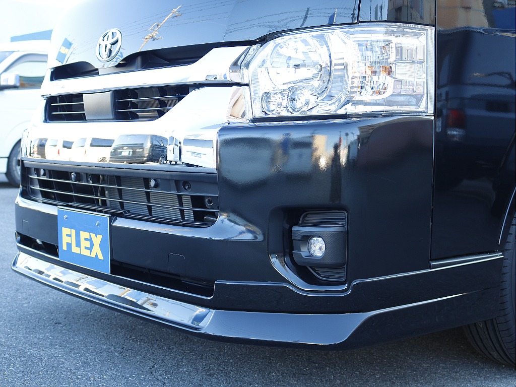 FLEXオリジナルフロントスポイラー☆ローダウンカスタム必須アイテムです☆