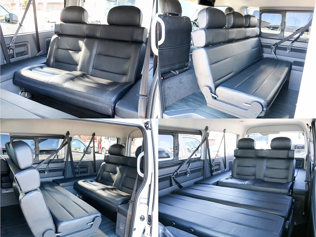 対面アレンジにリムジン仕様等、様々なシートアレンジ可能です！！