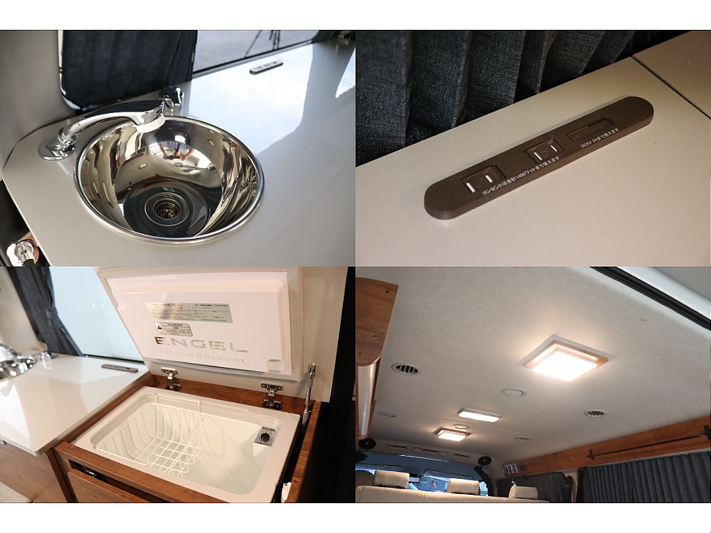 10?ステンレスシンク＆40?冷蔵庫を搭載！車内でも快適にお過ごし頂けます♪