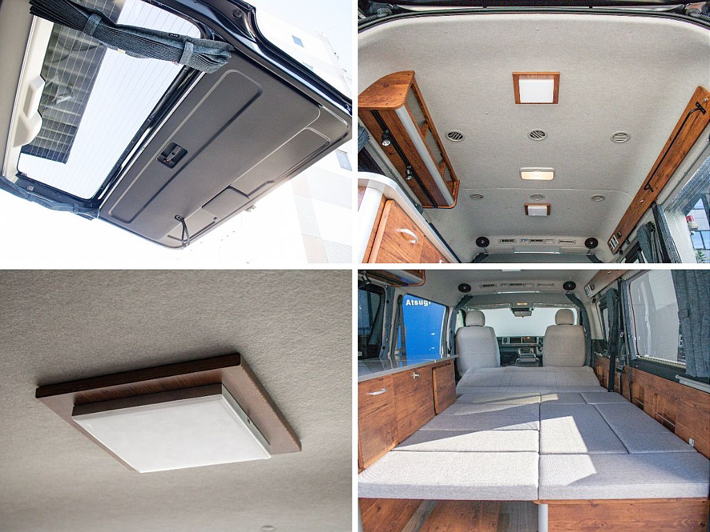 フルフラット展開可能です！大人3人分の車中泊スペース確保できます！