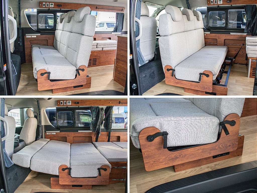 2列目にはFASPシートを搭載してます！後ろ向きの展開も可能です！