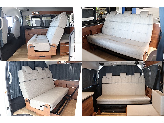 前向き、後ろ向き、フラット仕様とアレンジ豊富なFASPシート搭載！