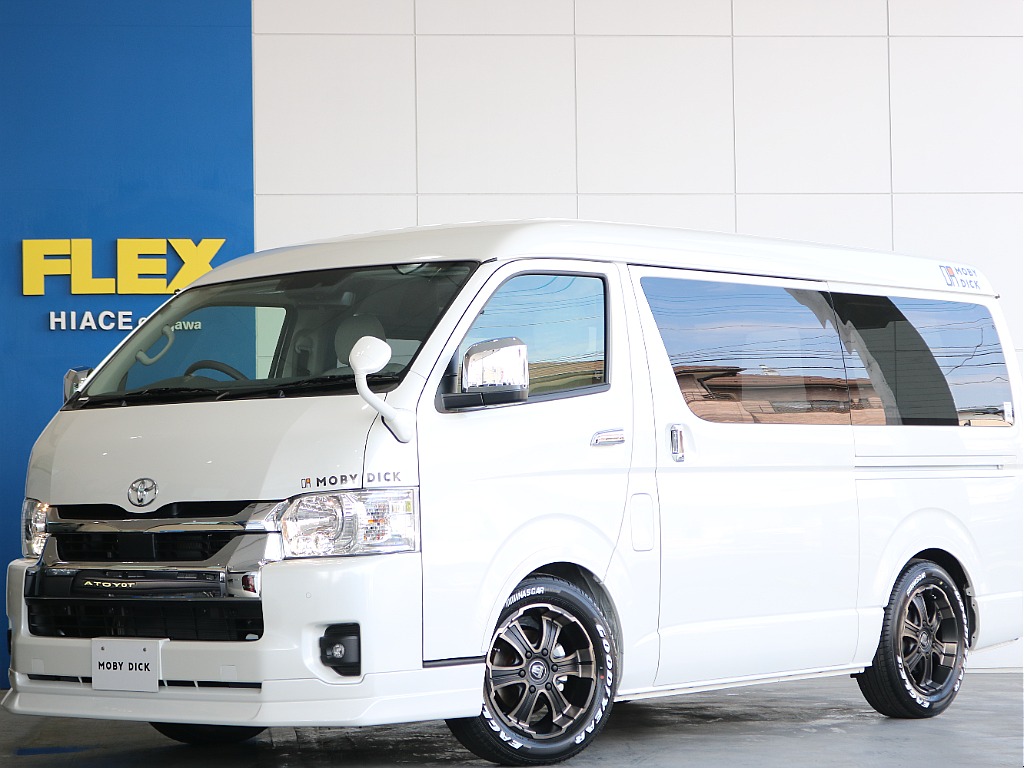 【新車】ハイエース　ミドルルーフ　FLEXオリジナルキャンピングカー　 MOBYDICK　オルカ　パールホワイト　ガソリン2WD入庫致しました☆☆