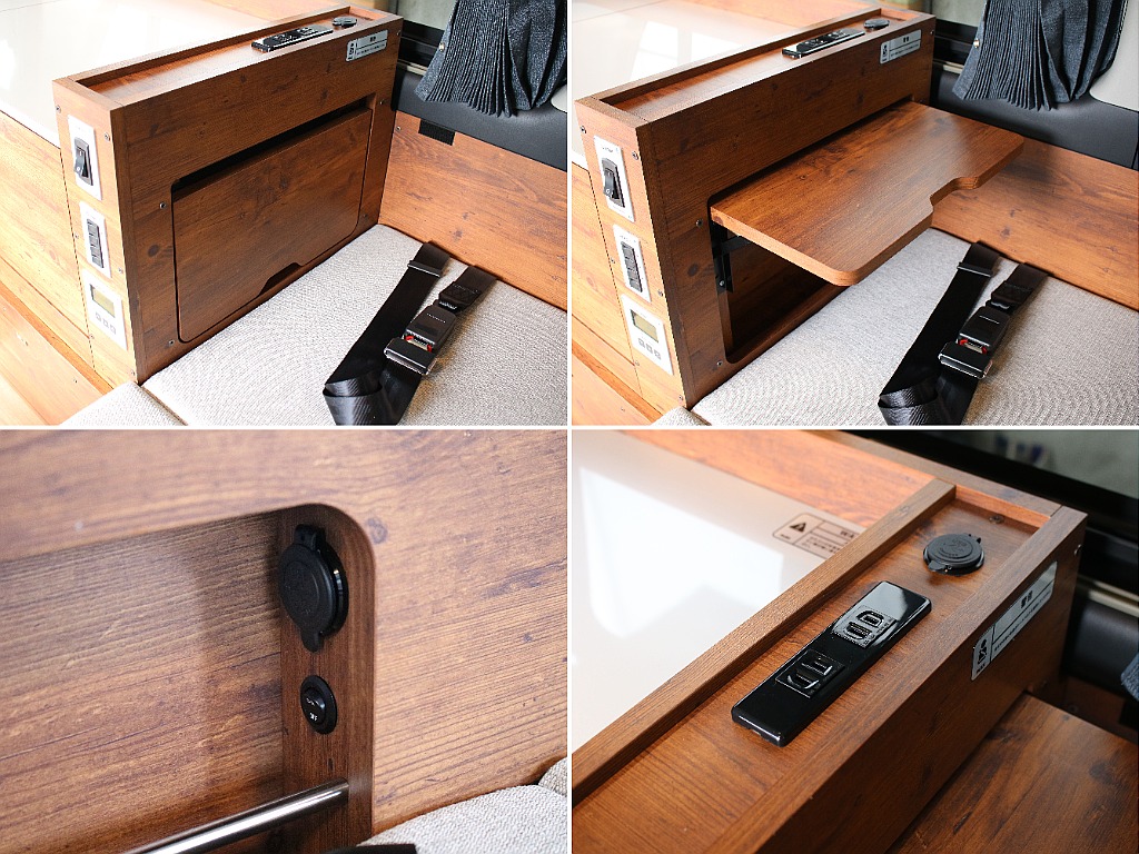 コンセントやUSBポートも各所装備しております！