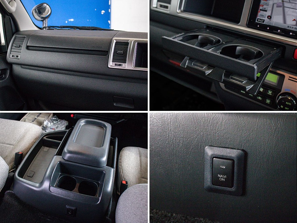 純正のセンターコンソール裏にナビ切り替えスイッチ装備してます！