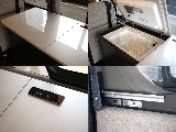 冷蔵庫やコンセントを装備しております！2列目シートの前後にはテーブルを固定する事も可能です！