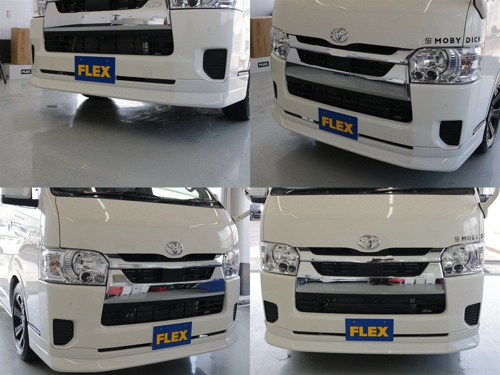 デルフィーノライン　フロントスポイラー装着済み！！フレックスカスタムの定番で一気にフェイスがかっこよくなっております♪