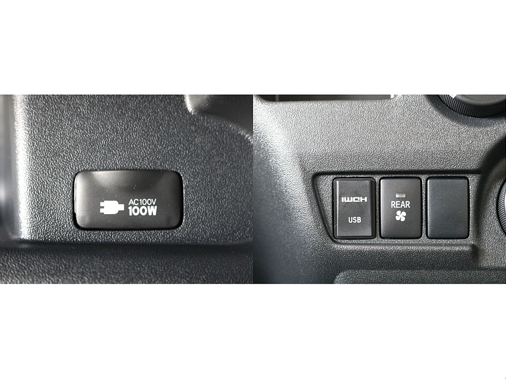 １００Ｖ電源・HDMI・USBポート・リアエアコンスイッチ