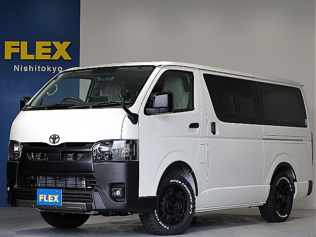 新車ハイエースＶＦＬＥＸオリジナルＷｏｏｄＶｉｌｌａｇｅ８ナンバーキャンピン仕様入庫！オリジナルフロントバンパーオリジナル１６インチアルミオリジナルオーバーフェンダーアルパイン１１インチナビ装備！！
