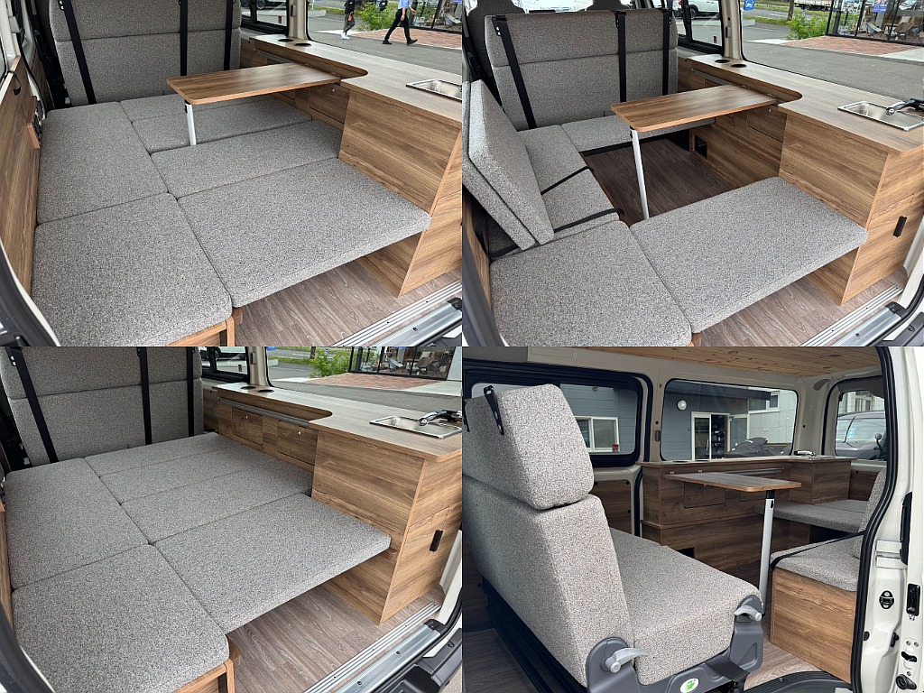 悠々と車中泊が楽しめる仕様となっております♪