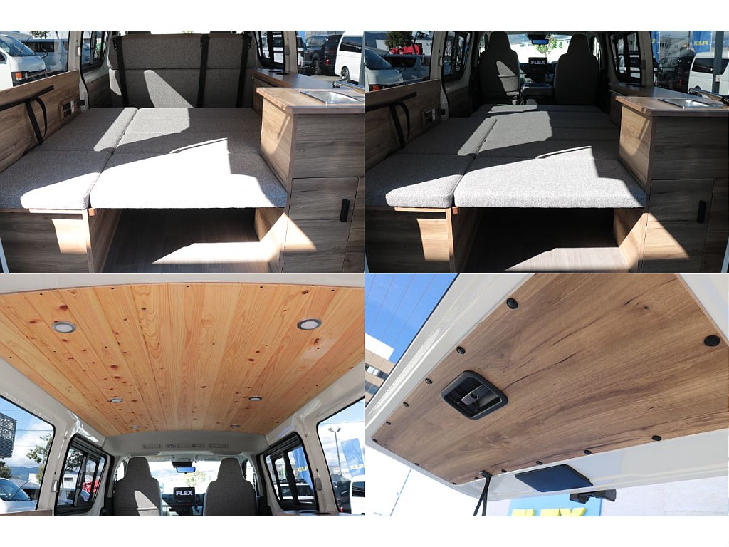 2列目シートは折り畳みも可能！オシャレなルーフ、ダウンライト付！