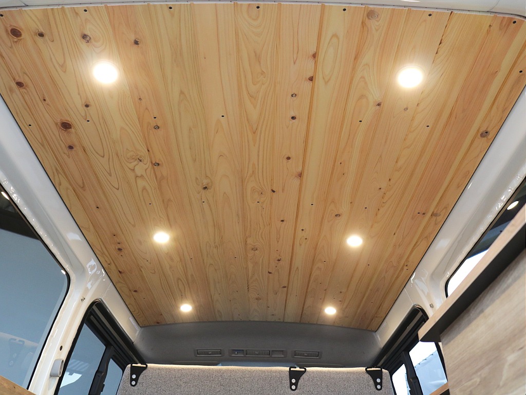 天然のヒノキルーフ・暖色LEDダウンライト