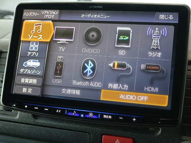 ナビはアルパイン11インチナビ装着済みですので大画面で映像をお楽しみいただけます♪♪