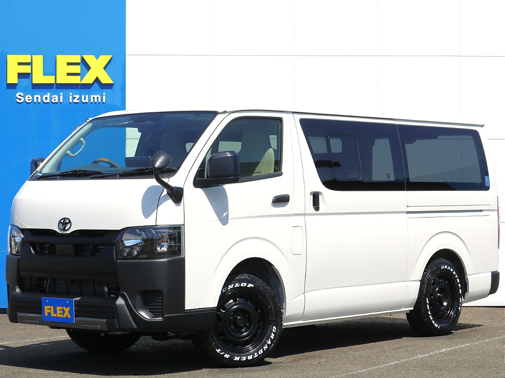 令和8年式新車ハイエースバン「DX」ディーゼル4WD！標準ボディー8ナンバー登録、大人気FLEXキャンピングカーが入庫いたしました♪