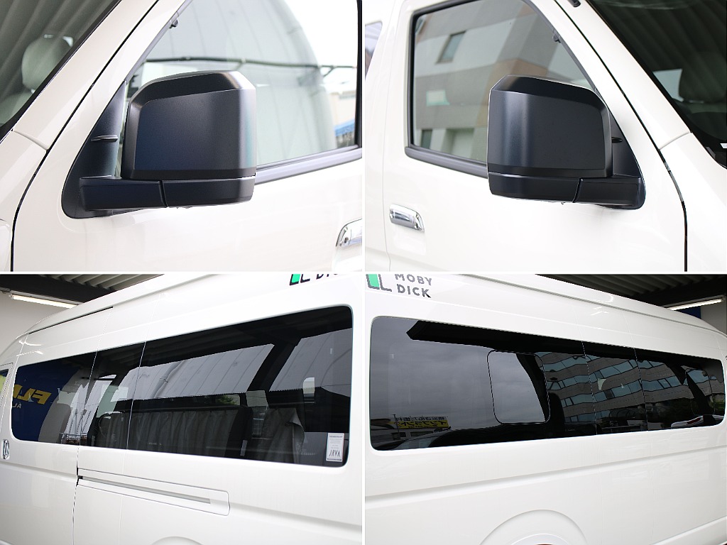 運転席側に小窓が2カ所ありますので車内の換気などもして頂けます！