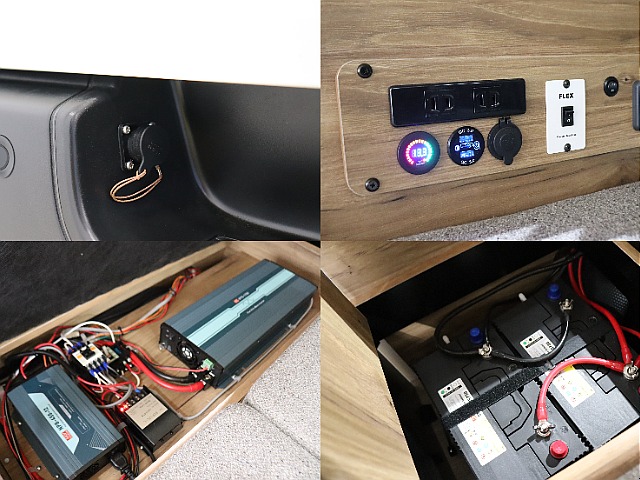1500Wインバーター/サブバッテリー搭載！走行中でも可能な充実したキャンピングオプションを装着済み♪