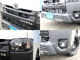各部マットブラック塗装にインナーブラックヘッドライトの組み合わせ！FLEXオリジナルティーフォースフロントスポイラーも装着しております！