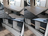 スライド式テーブルでベット面積も確保しながら車内でも過ごしやすいスペース確保☆