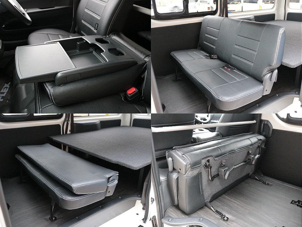 セカンドシートは可倒式で長物の積載や大型の荷物の積載も可能です☆