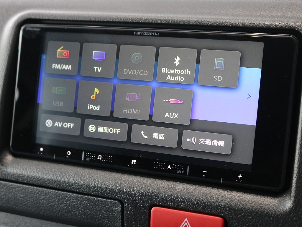 カロッツェリア7インチナビが装着されております！