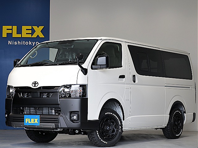 新車ハイエースＤＸ２８００ディーゼル４ＷＤブラックエディション完成！！オリジナルスポイラーオリジナル１６インチアルミオープンカントリー１６インチタイヤオリジナルオーバーフェンダーオリジナルＬＥＤテール