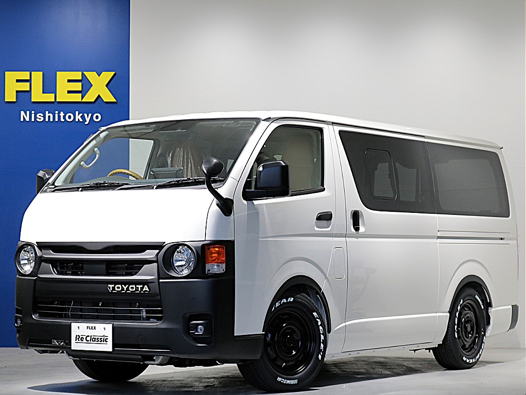 新車ハイエースＶＤＸロング５ドアＲＥクラシック丸目ライトフェイスチェンジ済み！！オリジナルパウ１６インチアルミ２インチローダウンクラシックＬＥＤテールアルパインメカレス１１インチナビＥＴＣ２．０装備！