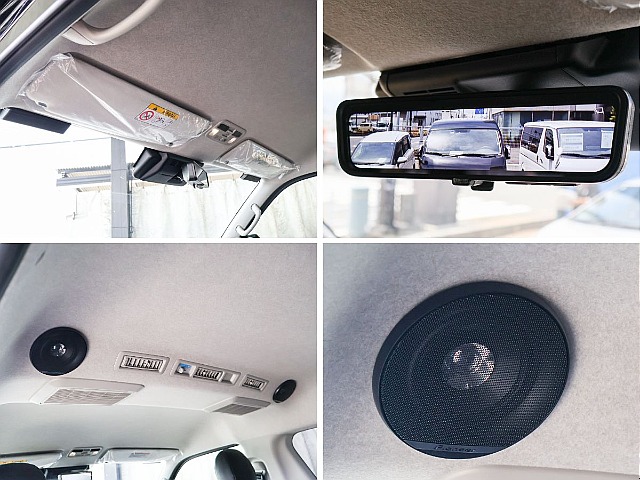 メーカーオプションのデジタルインナーミラーにルーフスピーカーまで装備しております！