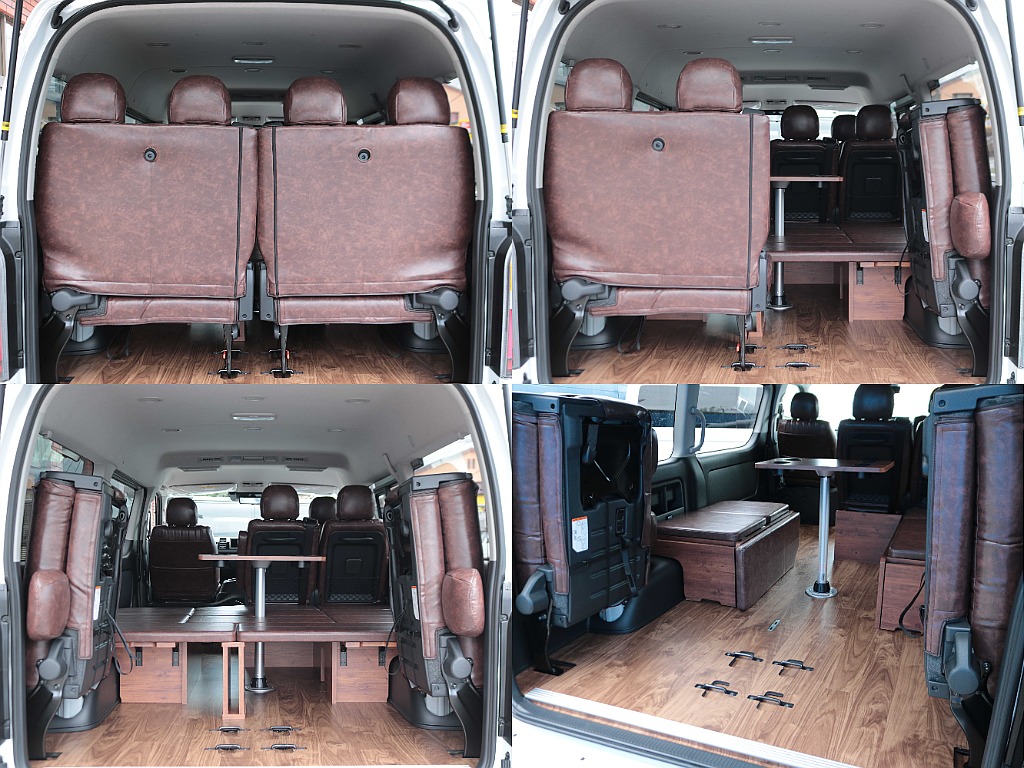 4列目シートは跳ね上げ式で広々ラゲージスペースも確保可能☆