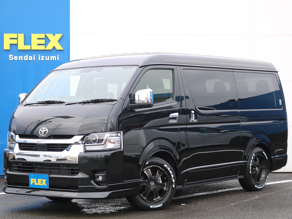 トヨタ&nbsp;ハイエース&nbsp;ワゴン2.7GLロング ミドルルーフ 4WD&nbsp;パーキングサポート【内装架装familiar】【１インチローダウン施工】&nbsp;宮城県