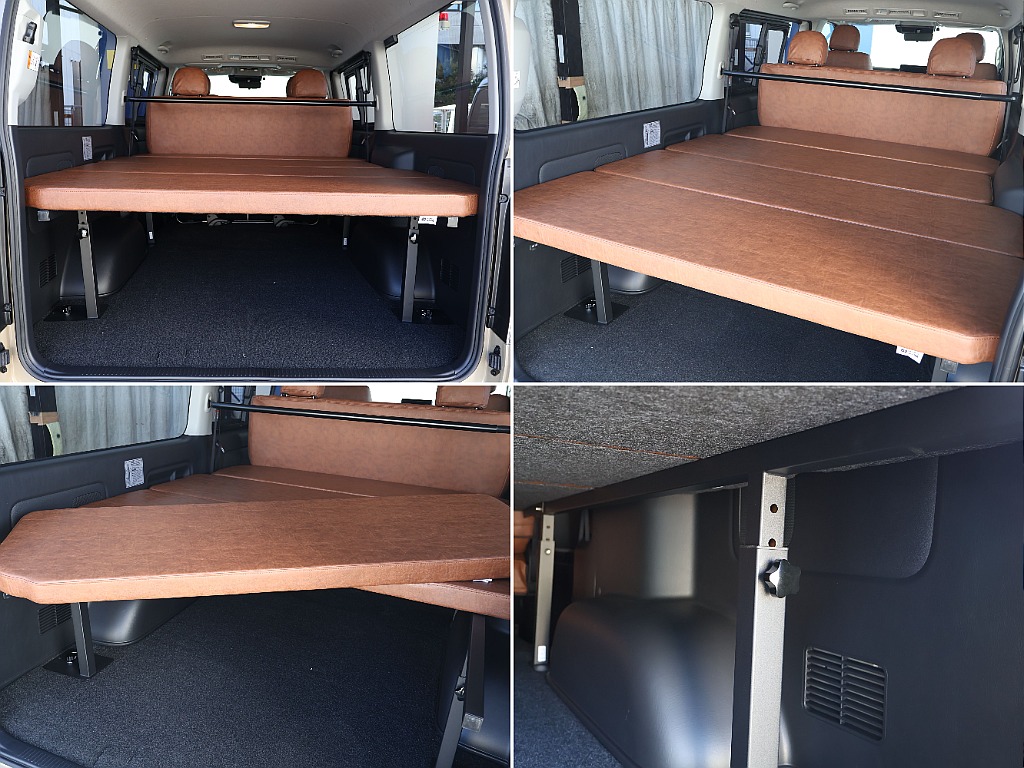 オリジナルベッドキットtype2を装備！車中泊など車内での空間でもお楽しみいただけます！