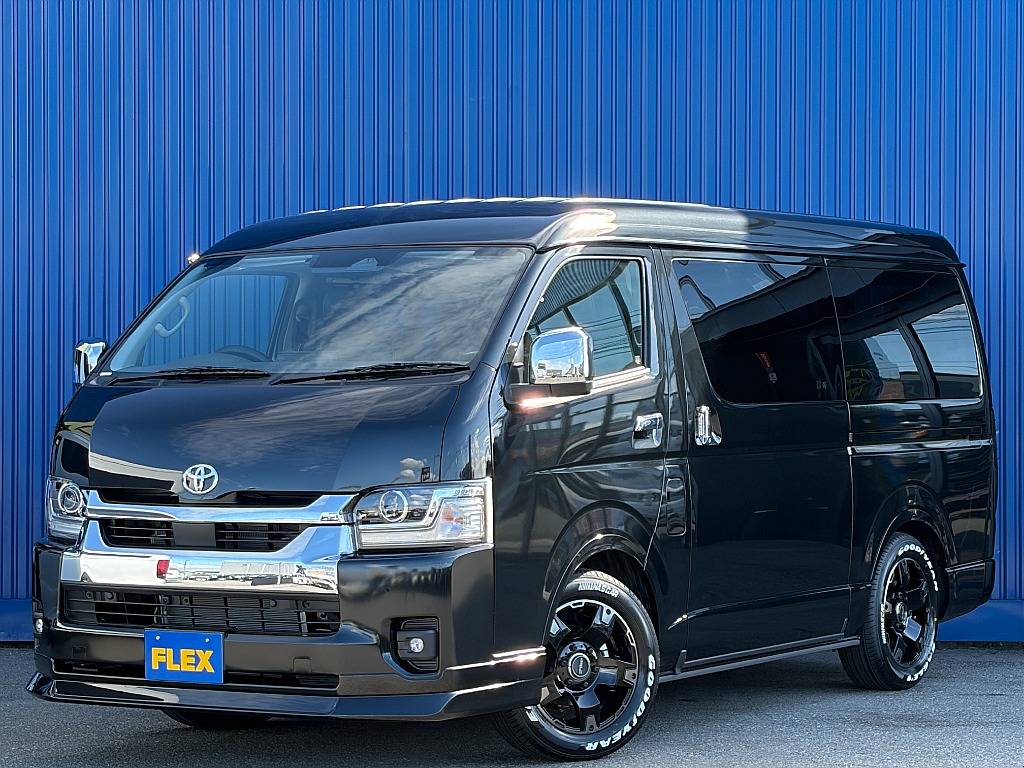 トヨタ&nbsp;ハイエース&nbsp;ワゴン2.7GLロング ミドルルーフ 4WD&nbsp;パーキングサポート 床張り施工&nbsp;石川県