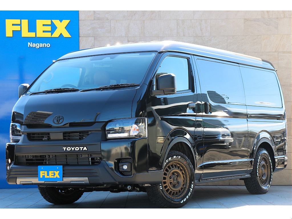 トヨタ&nbsp;ハイエース&nbsp;ワゴン2.7GLロング ミドルルーフ 4WD&nbsp;新車ブラックエディション！床張り施工！&nbsp;長野県