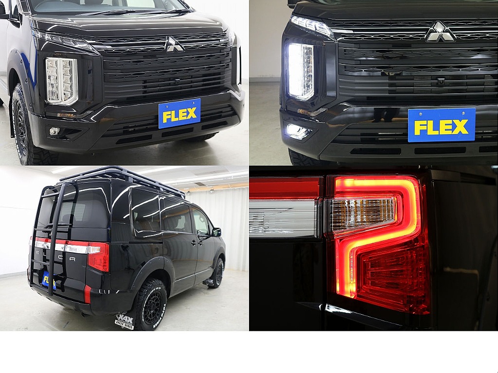 専用フロントグリル＆ランプガーニッシュ（ブラックマイカ）☆ＬＥＤテールランプ☆autoflags社製 BUSTERSリヤラダー☆
