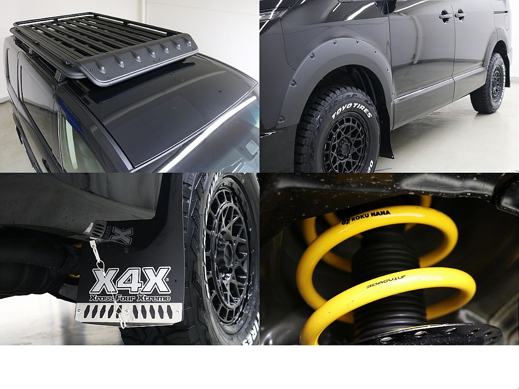 autoflags製ルーフラック☆ＪＡＯＳフェンダーガーニッシュ☆autoflags製マッドフラップ☆ＦＬＥＸオリジナルROKU NANAリフトＵＰコイル☆