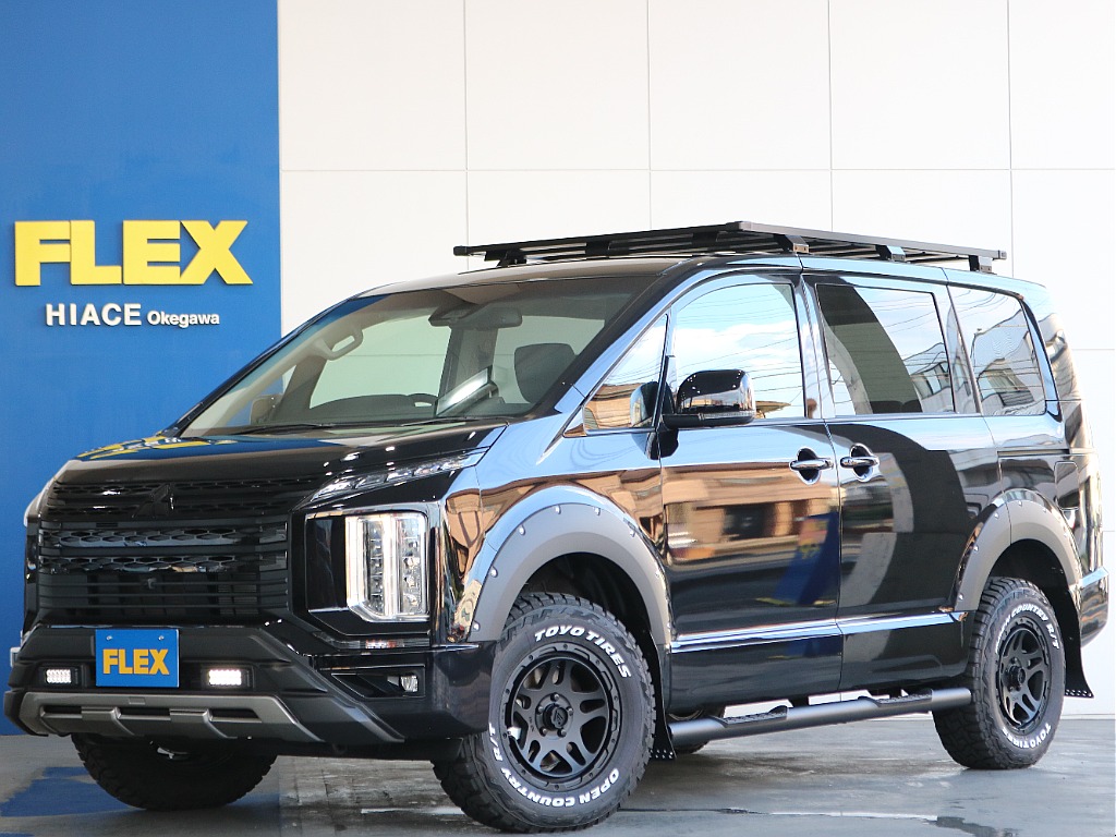 【新車】デリカ：D5　ディーゼル4WD　ブラックエディション リフトアップ＆ジャオスカスタム済みでオフロード仕様のお車入庫致しました☆☆
