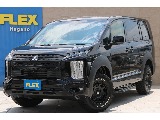 新車デリカD5 ブラックエディション リフトアップ エムズスピードエアロ MADLYSサイドステップ ALPINEナビ XJ07 16インチアルミホイール