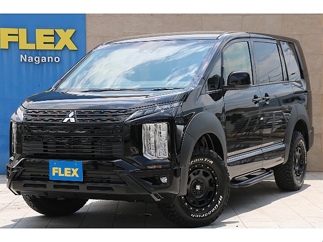 新車デリカD5 ブラックエディション リフトアップ エムズスピードエアロ MADLYSサイドステップ ALPINEナビ XJ07 16インチアルミホイール