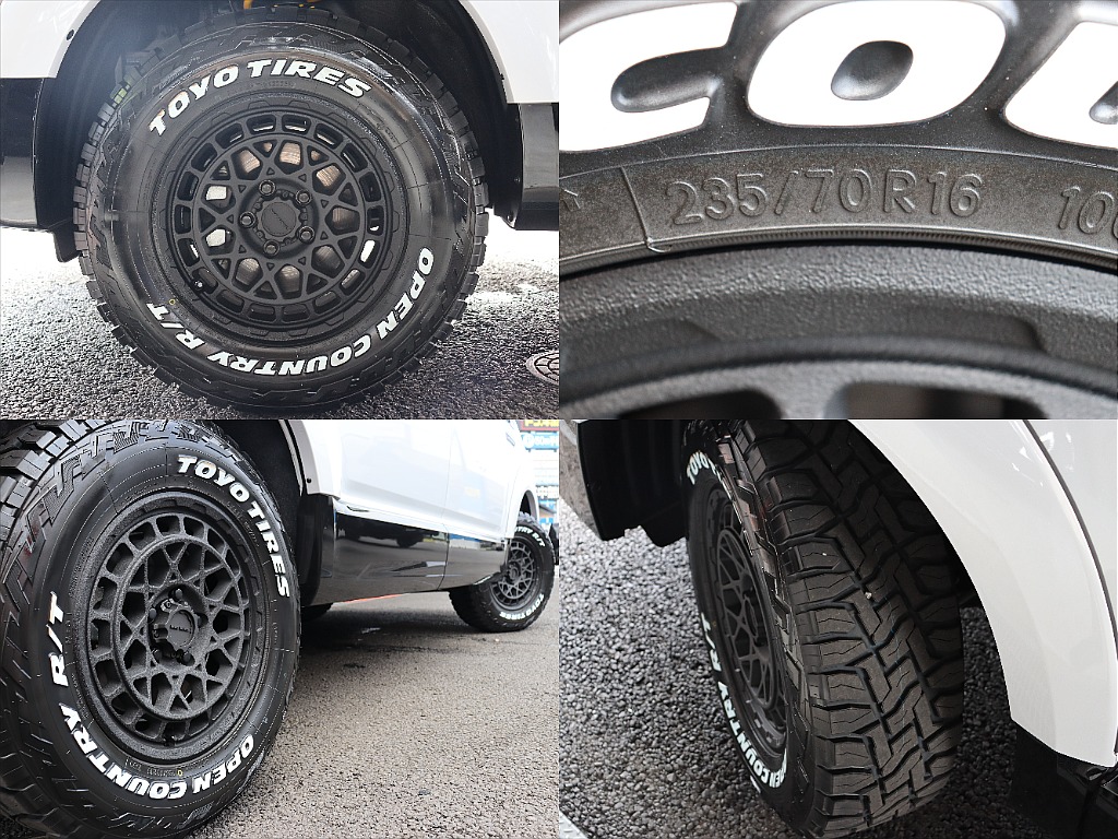 マッドヴァンスX TYPE M FULL MAT BLACK　ホイールにTOYOオープンカントリーRTタイヤのコンビネーション！