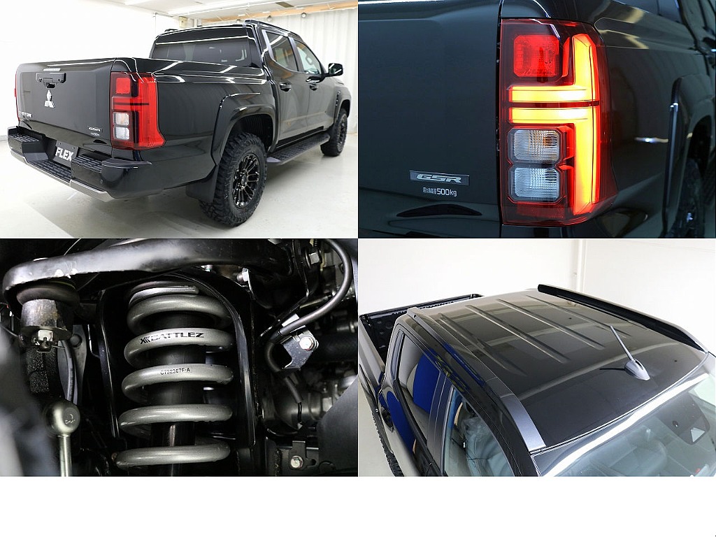 専用リヤバンパー☆専用リヤゲートハンドル＆ガーニッシュ☆専用サイドステップ（ダークチタン加飾付）ＬＥＤリヤコンビネーションランプ☆新品ＪＡＯＳリフトＵＰコイル☆専用ルーフレール（ブラック）☆