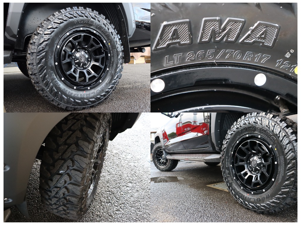 ナイトロパワーH６　１７インチアルミホイールにYOKOHAMA　GEOLANDER　MT　G003　265/70R17タイヤのコンビネーション！