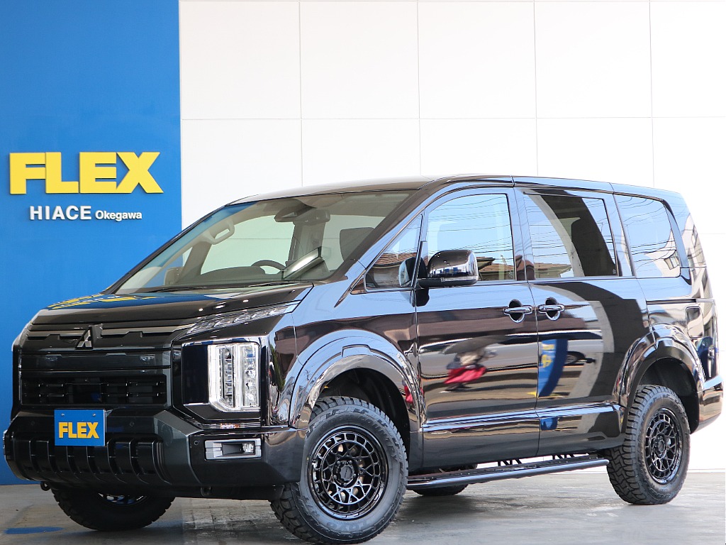 【新車】新型デリカ：D5　ディーゼル4WD　 リフトアップ＆FLEXカスタム済みでオフロード仕様のお車入庫致しました☆☆