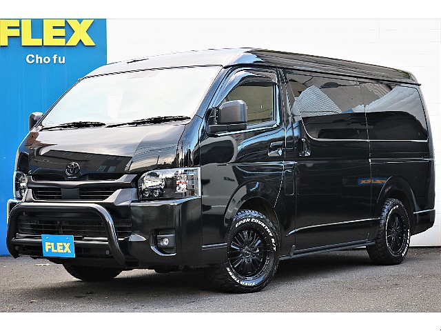 ハイエース調布店までお電話/メール/LINEをお待ちしております！R4ダークプライムⅡガソリン4WD！カスタム盛り沢山のワンオーナー車！
