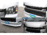 ヘッドライトインナーブラック施工、グリルマッドブラック塗装、FLEXフロントスポイラー！