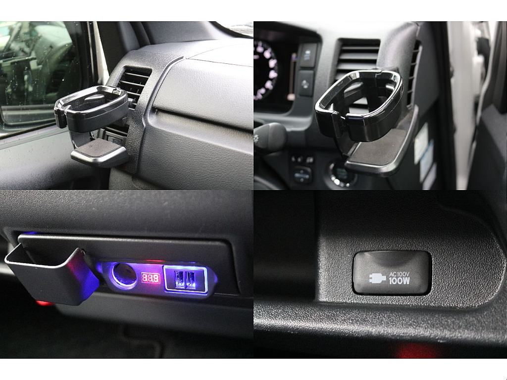 ヤックドリンクホルダー、シガーUSBポート、AC100V電源！