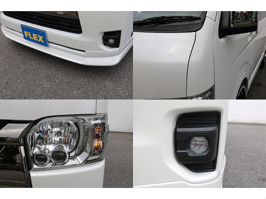 フロントスポイラー、ガッツミラーレスコーナーパネル、LEDヘッドライト、LEDフォグランプ！