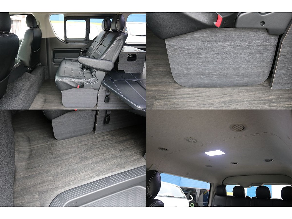 黒木目フットパネル、フローリング施工、LEDルームランプ！