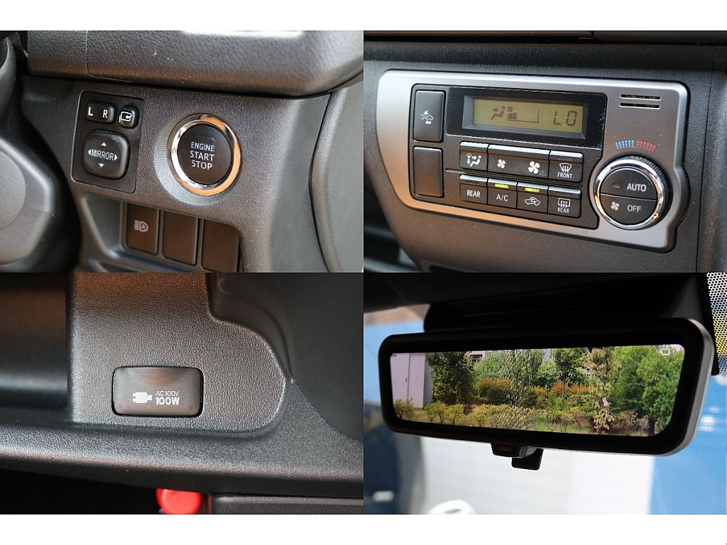 プッシュスタート＆スマートエントリー、オートエアコン、AC100V電源、デジタルインナーミラー！