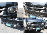 LEDヘッドライト、インナーブラック施工、フロントグリルMB塗装、オフロードスポイラー！